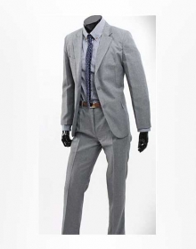 Light Gray Worsted Wool Suit