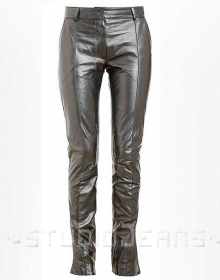 Front Crease Leather Pants