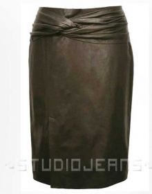 Clam Shell Leather Skirt - # 435