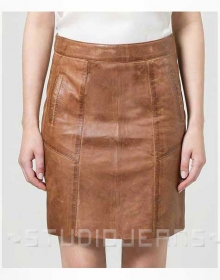 Varsity Leather Skirt - # 432