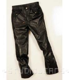 Leather Cargo Jeans - Style 01-2