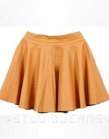 Beloved Flare Leather Skirt - # 434