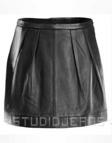 Seamed Leather Skirt - # 453
