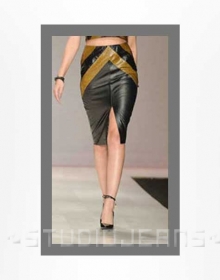 Split Leather Skirt - # 460