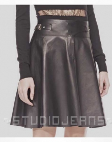 Cowboy Flare Leather Skirt - # 484