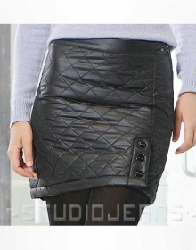 Luxury Quilted Leather Skirt - # 433