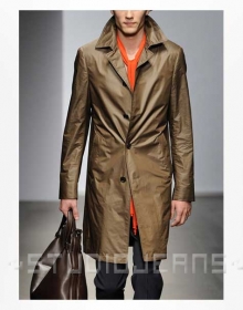 Leather Long Coat #202