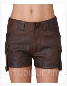 Leather Cargo Shorts Style # 350