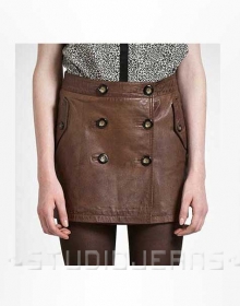 Eyelet Leather Skirt - # 160