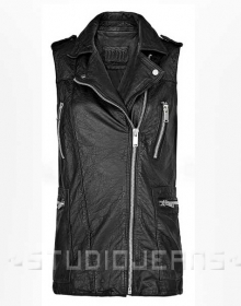 Leather Biker Vest # 319