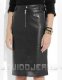 Beckley Zip Detail Leather Skirt - # 402