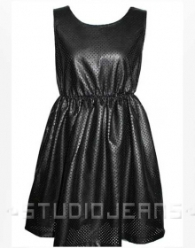 Perforated Leather Dress - # 782